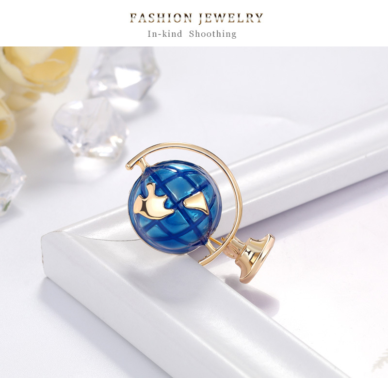 New Oil Drop Brooch Globe Brooch Planet Pin Unisex Spot Wholesale Nihaojewelry display picture 7