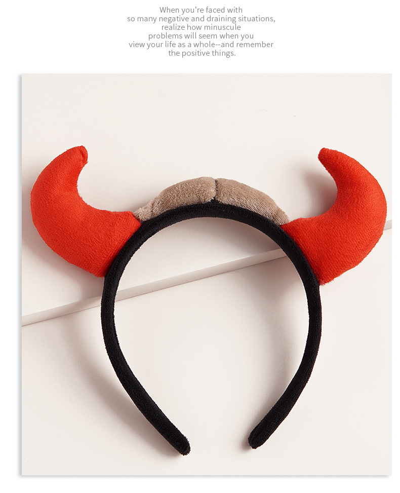 New  Korea Cute  Horns Bow Knots Hairband display picture 8