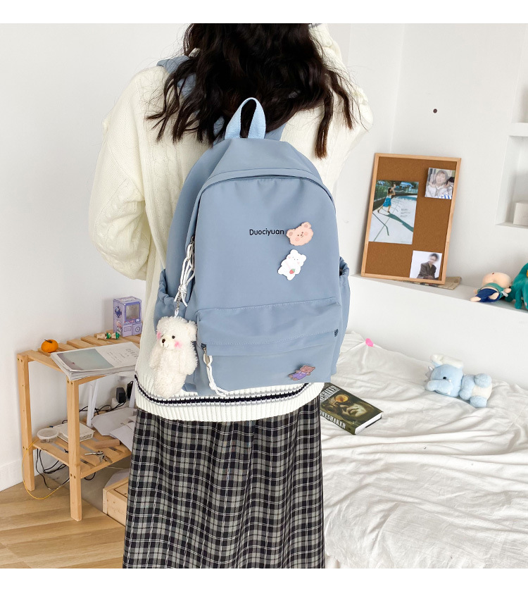 Simple Students Cute School Bag Vintage Soft Backpack display picture 31