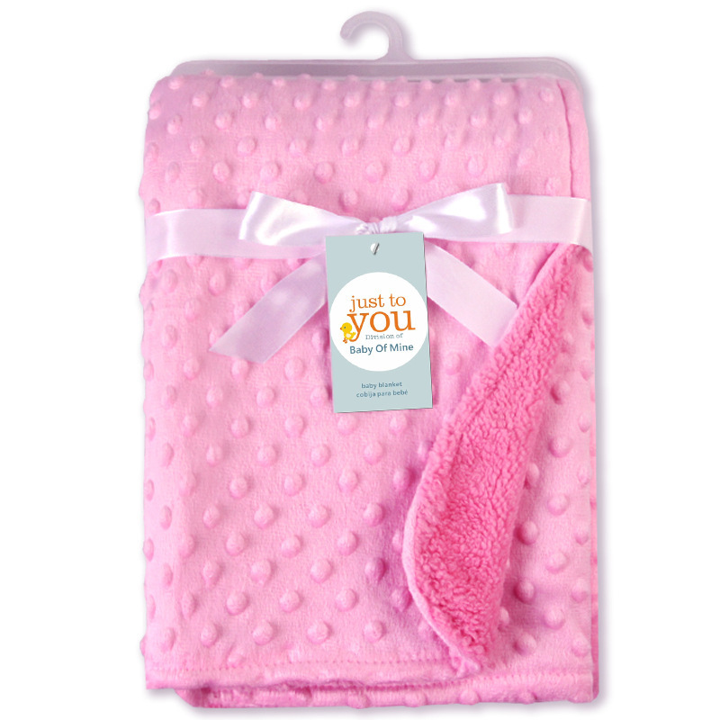 Pressed Foam Velvet Double-layer Blankets, Baby Blankets, Children's Blankets, Baby Blankets, Peas Fleece Blankets, Car Blankets, Blankets