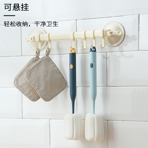 Sponge cup brush cleaning long handle thermos cup kettle brush washing cup artifact bottle cleaning brush factory wholesale