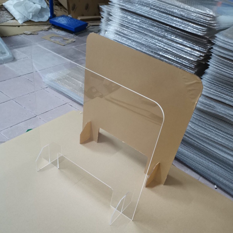 透明亚克力板定制防飞沫隔离板 有机玻璃板挡板 可来图加工定制