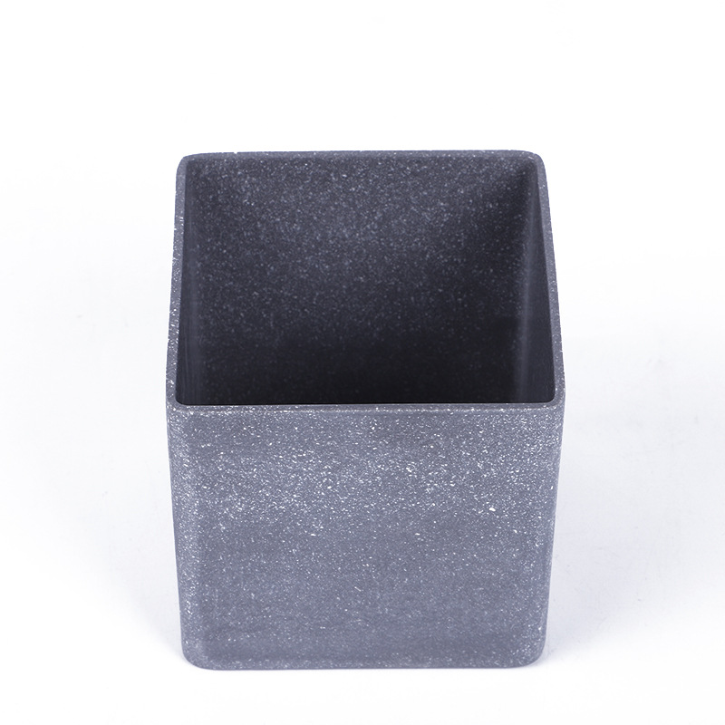Wholesale of creative flower POTS, floor-standing vases, potted plant decorations, simple square melamine flower POTS for shopping malls and hotels detail image 7