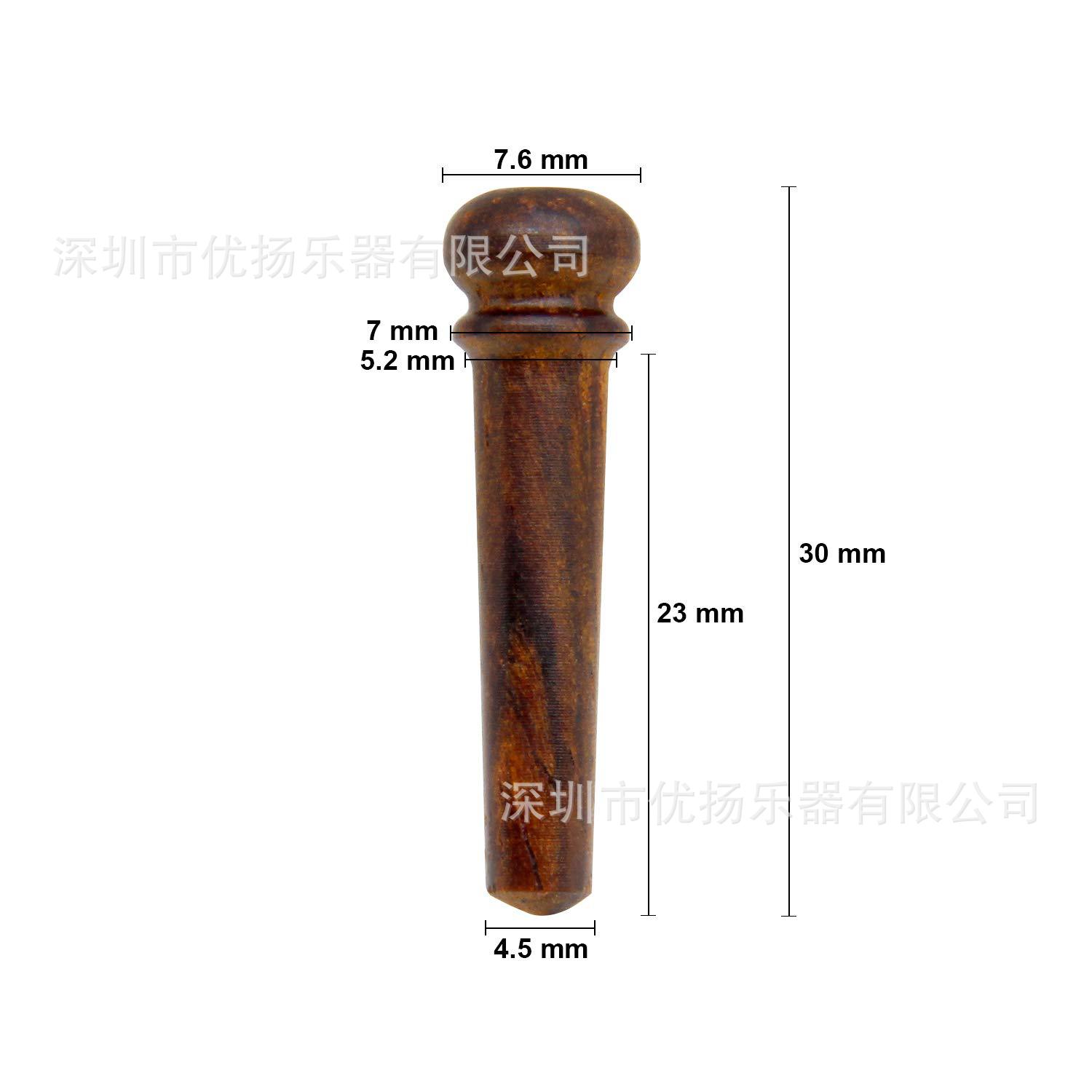 6 unids folk guitarra rosewood cadena columna cadena clavo incrustado punto de abulón + con extractor de uñas de metal