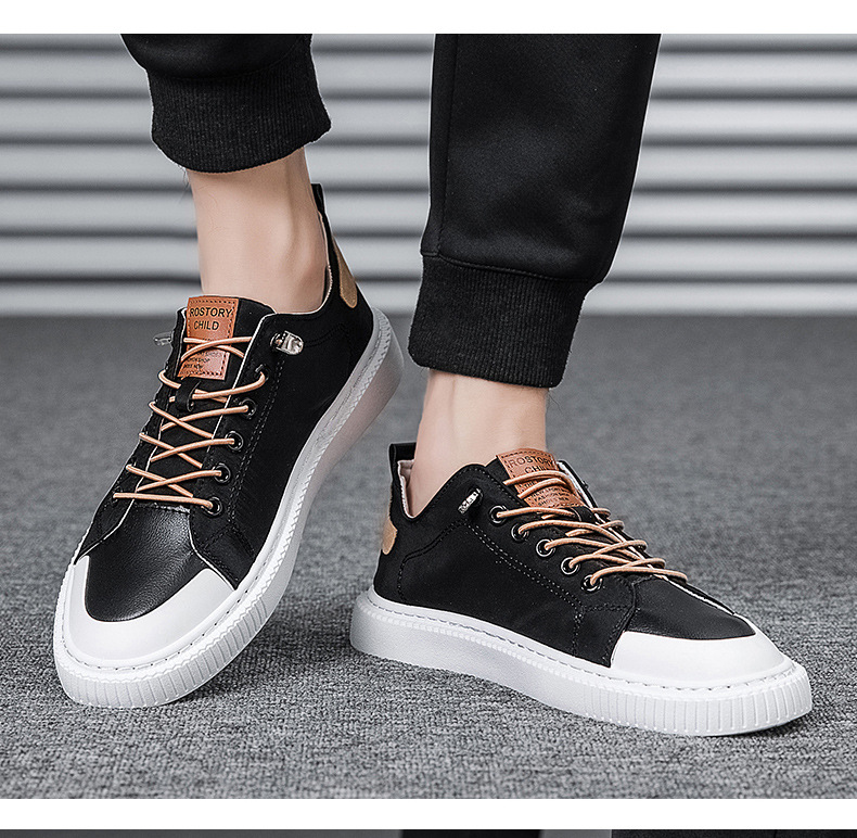 Pantofi sport bărbați de primăvară, respirabili, albi, la modă, din pânză, versatili, casual_voghion.com