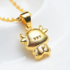 Pendant, brass fashionable birthday charm, 2021 collection