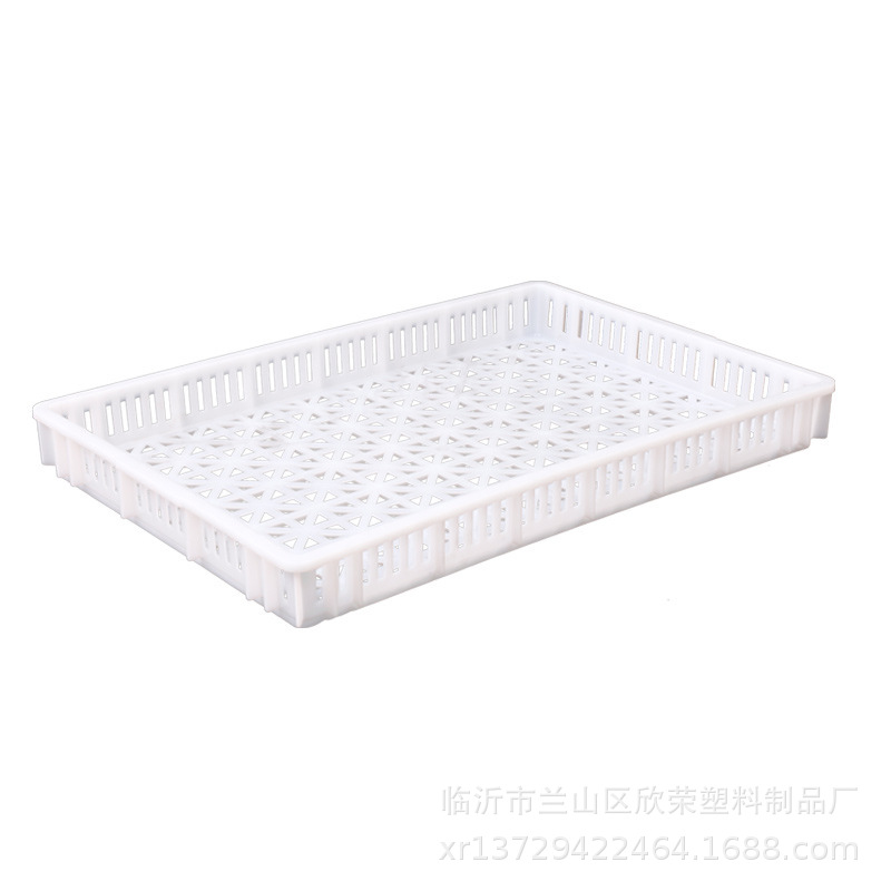 Single freezer freezing basket drying tray aquatic seafood cold storage quick-frozen shallow basket food grade white tray thickened 5