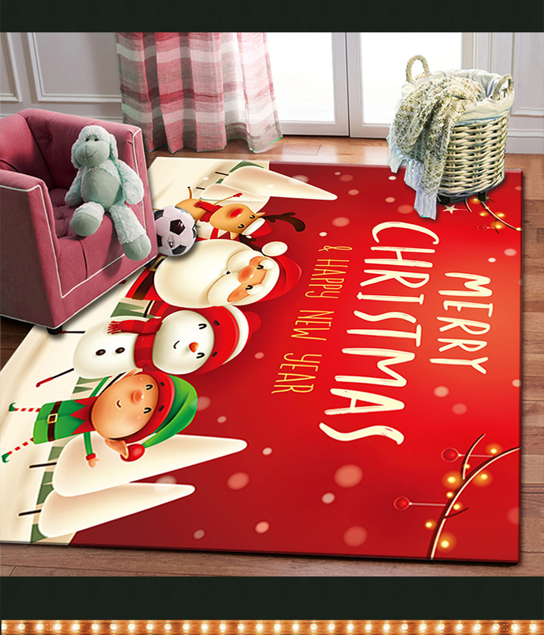 圣诞节地毯,3D印花地毯,跨境专供地垫,入户门垫脚垫,办公室垫,卧室客厅地毯