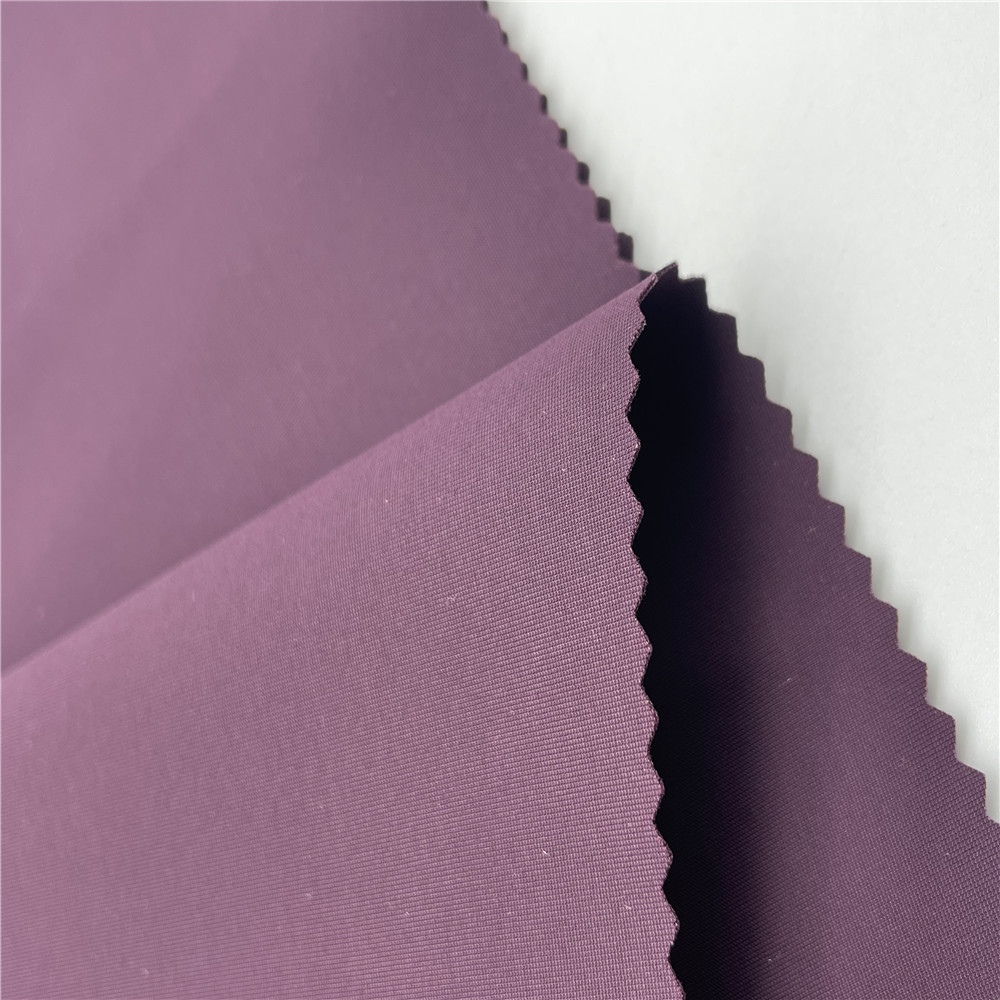 销售双经平对贴面料 锦氨高弹平布 双面贴合