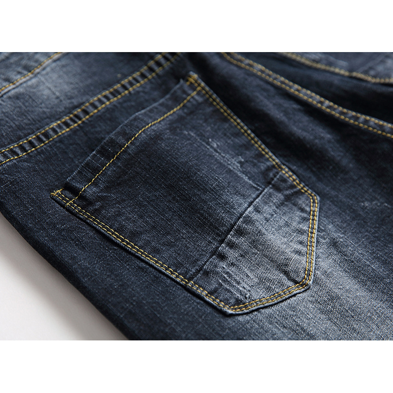 Jeans nuovi da uomo, pantaloni in denim elasticizzati a gamba dritta, alla moda e casual_voghion.com