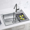 304不锈钢厨房水槽厨房洗涤槽星盘洗菜盆大单槽Kitchen Sink