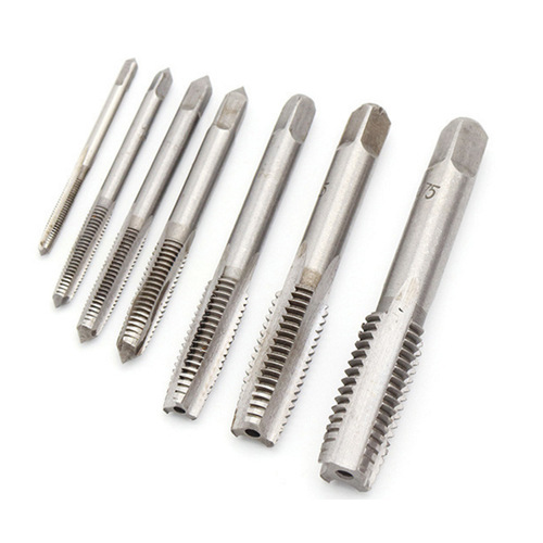 Seven-piece hand tap M3-M12 square handle straight groove set tapping and internal threading tool
