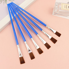 Nylon Plastic Black-Headed Flat Brushes for Kids: DIY Gypsum & Ceramic Coloring Pens with Grinding Brushes, Perfect for Digital Painting Kits