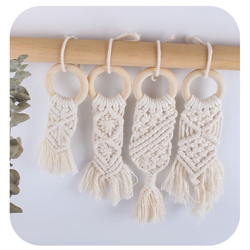 Bebé juguete creativo mordedor nuevo hecho a mano tejido de algodón cuerda Hemu teether infantil teether palo