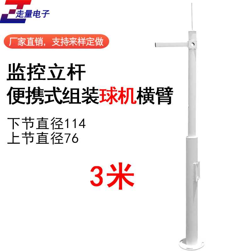 监控立杆2米2.5米3米3.5米4米5米6米小区不锈钢立柱道路八角杆
