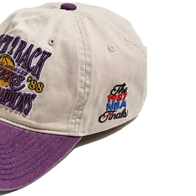 Washed cotton baseball cap with 3D embroidery and edging logo, exported to Europe and America, retro contrast color soft duck tongue