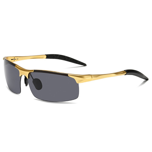 8177 Fishing Polarized Photochromic Aluminum Magnesium Sunglasses Original Manufacturer Day and Night Dual-Use Driving Cycling Goggles
