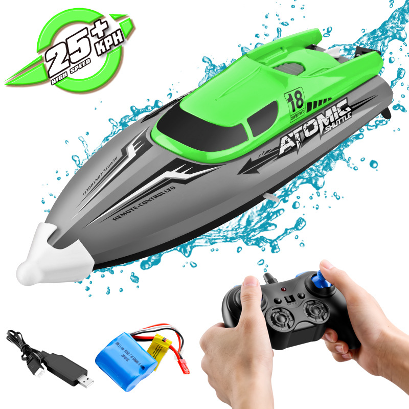 EB02跨境2.4g无线遥控船循环水冷高速快艇低电报警轮船模型玩具
