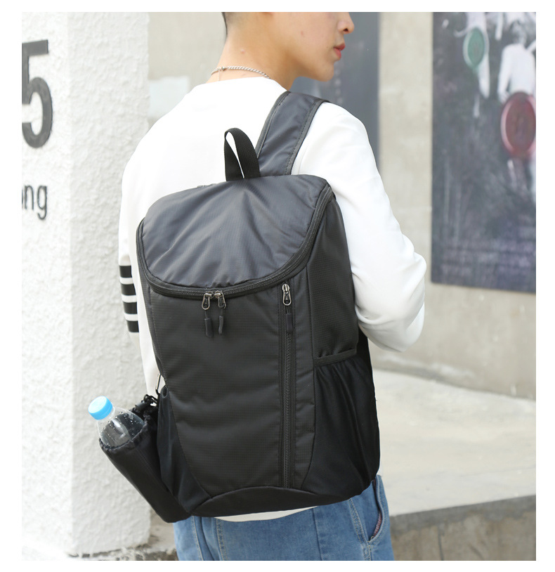 Sports Solid Color Square Zipper Functional Backpack display picture 10