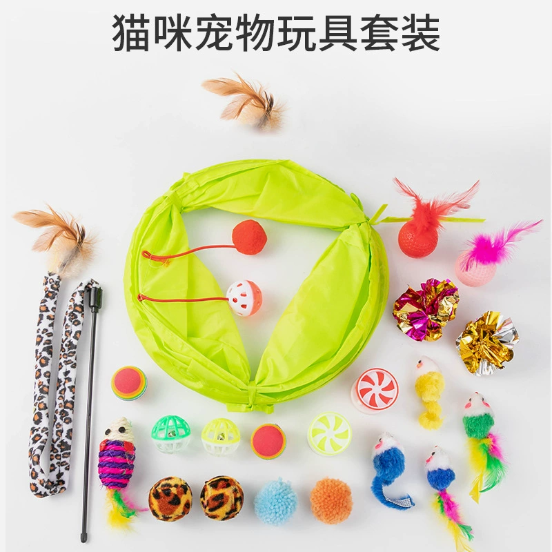 Домашнее животное кошка игрушка 21 костюм Кошка канал забавная кошка палка плюшевая маленькая мышь игрушка комбинация трансграничная Амазонка