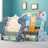 children bookshelf simple and easy household to ground baby Toys Storage rack kindergarten Book shelf Plastic Cartoon Picture frame