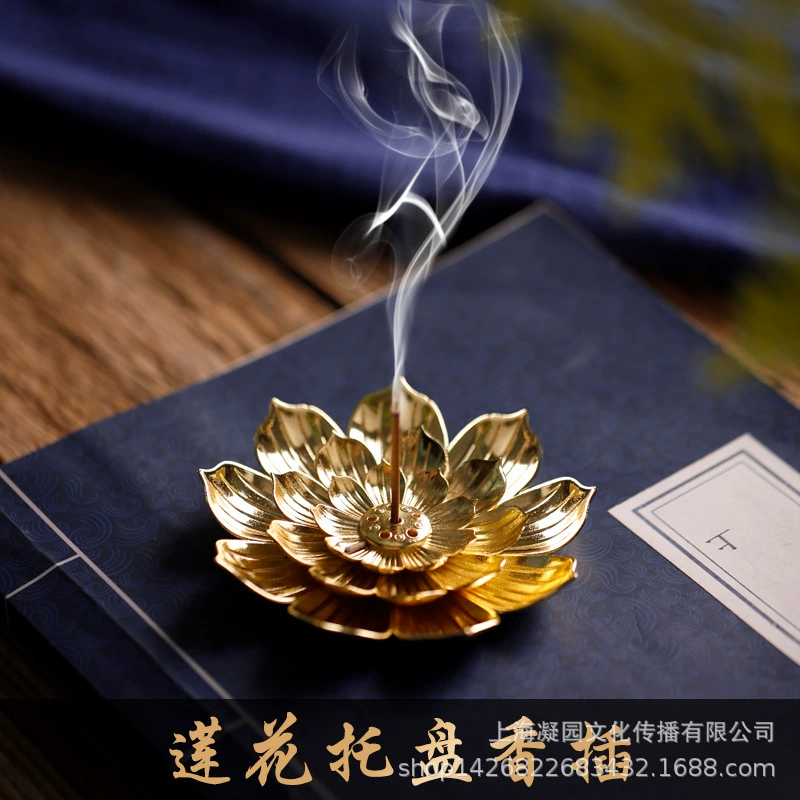 Креативная внутренняя вставка благовоний лотоса Чайная церемония Пористая курильница для сандалового дерева Вертикальный бытовой держатель для благовоний Курильница для благовоний Zen Artemisia