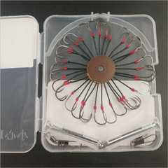 Pinlong Fishing Tackle Bran Bait Hook Clip Hook Casting Rod Sea Rod Explosion Hook Square Material with Box, 1 Box Contains 4 Sets