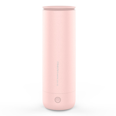 一体煮水杯小型便携式电热水杯黑烧水杯旅行加热迷你旅行电炖杯粉