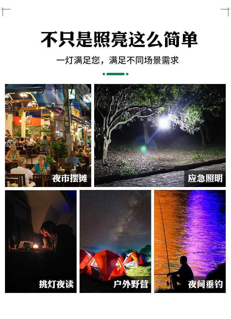 太阳能充电灯泡 家用停电应急灯LED超亮节能夜市摆摊灯户外露营灯详情9