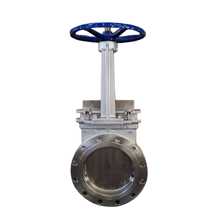 不锈钢圆形刀闸阀PZ73W-10P 手动刀闸阀 纸浆闸阀刀闸阀DN100