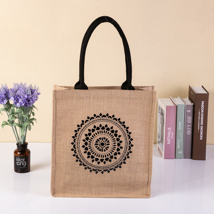 定制防水过胶购物手提粗麻布袋 定做广告礼品单肩纯亚棉麻布袋