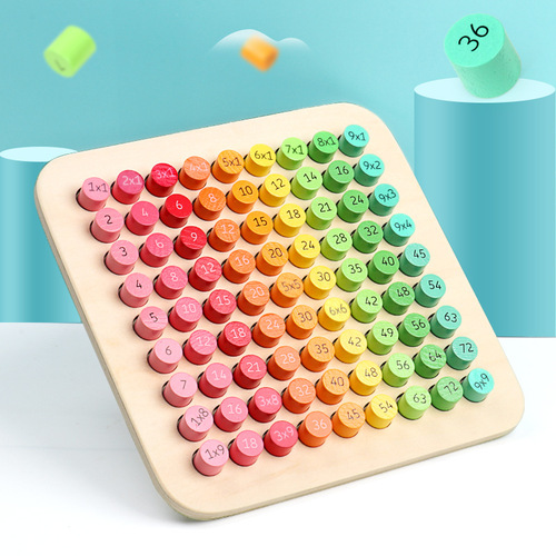 Children's multiplication table 0.4 wooden nine-nine multiplication table mathematics primary school arithmetic multiplication board teaching aids