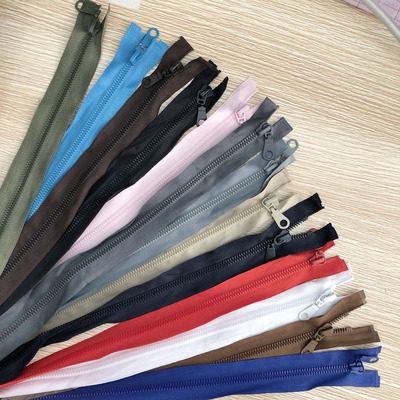 wholesale 5th fine tooth 50cm~80cm resin Opening zipper clothing coat Down Jackets zipper