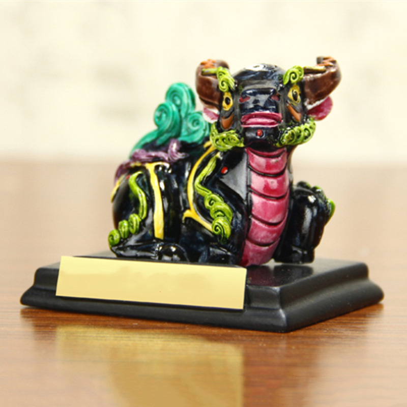 十二生肖交趾彩陶擺件樹脂彩陶家居飾品擺件工藝品出國送小禮品