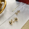 South Korean goods, earrings, metal silver needle, simple and elegant design, internet celebrity, silver 925 sample