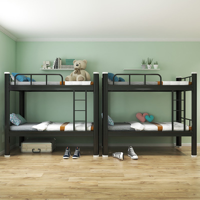 double-deck Iron frame The bed Lower berth student staff dormitory Tieyi bed adult Bunk bed 1.2 thickening Steel bed