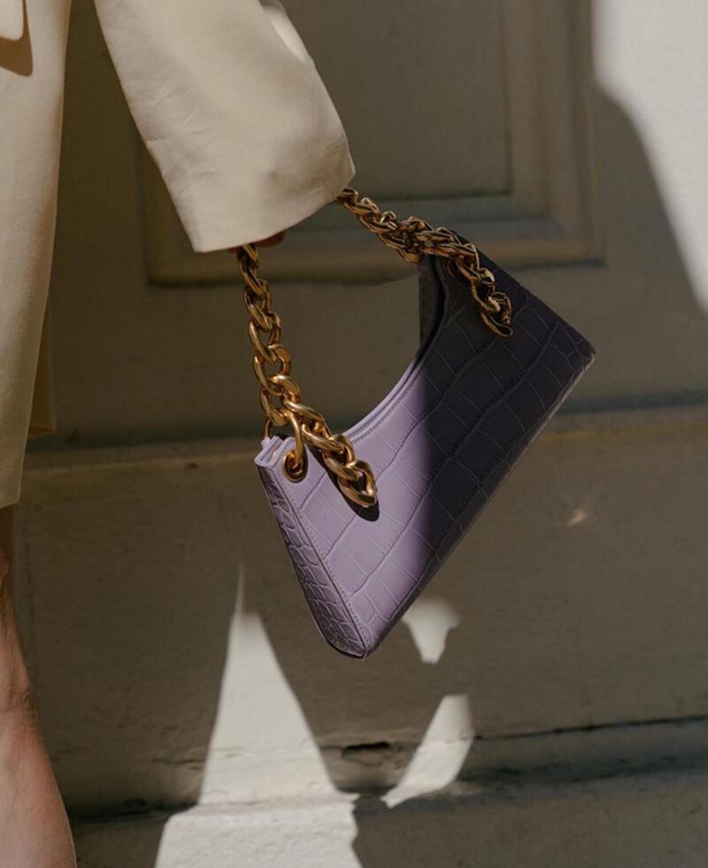 Vintage Underarm Bag Purple