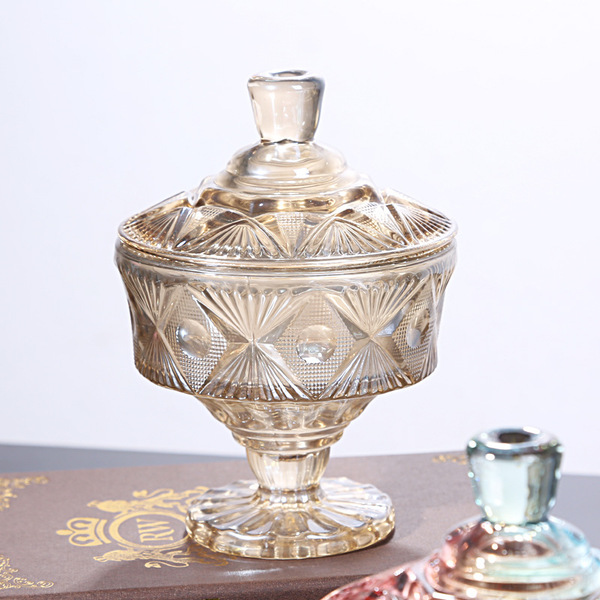 European -style luxury crystal glass sugar tank storage jewelry…