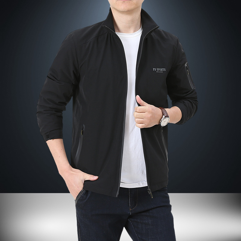 2020 Spring Autumn New Stretch Jacket Men's Casual Fashion Four-way Stretch Jacket Windbreaker Stand Collar Coat Men 1916 2020 Spring Autumn New Stretch Jacket Men's Casual Fashion Four-way Stretch Jacket Windbreaker Stand Collar Coat Men 1916