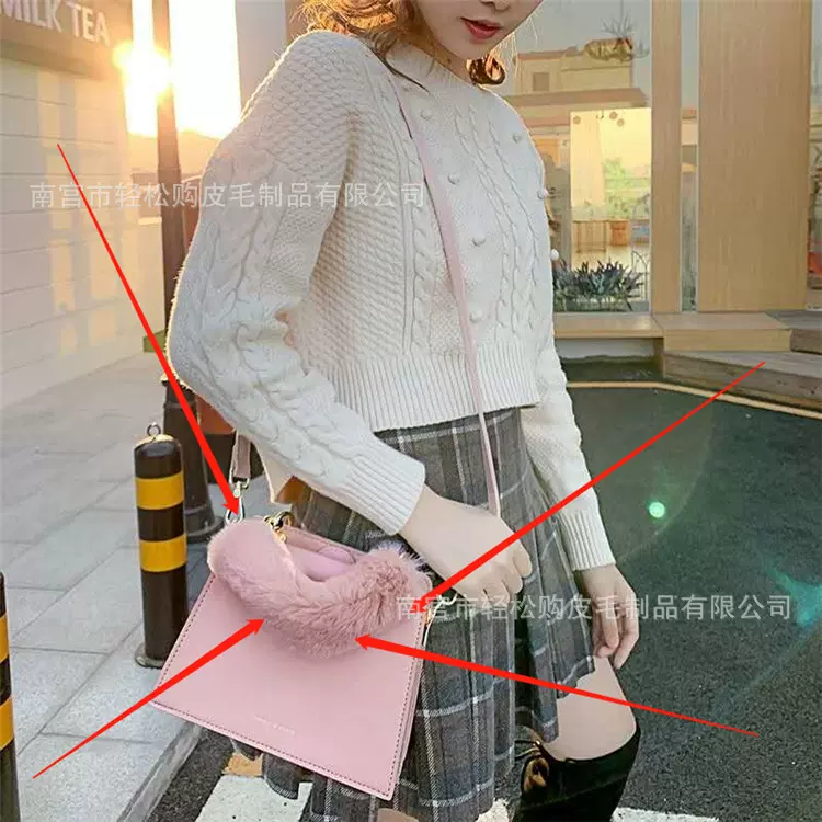 毛绒手提箱包手把毛绒套 定制冬季箱包毛绒把手 拉杆箱手把套定做