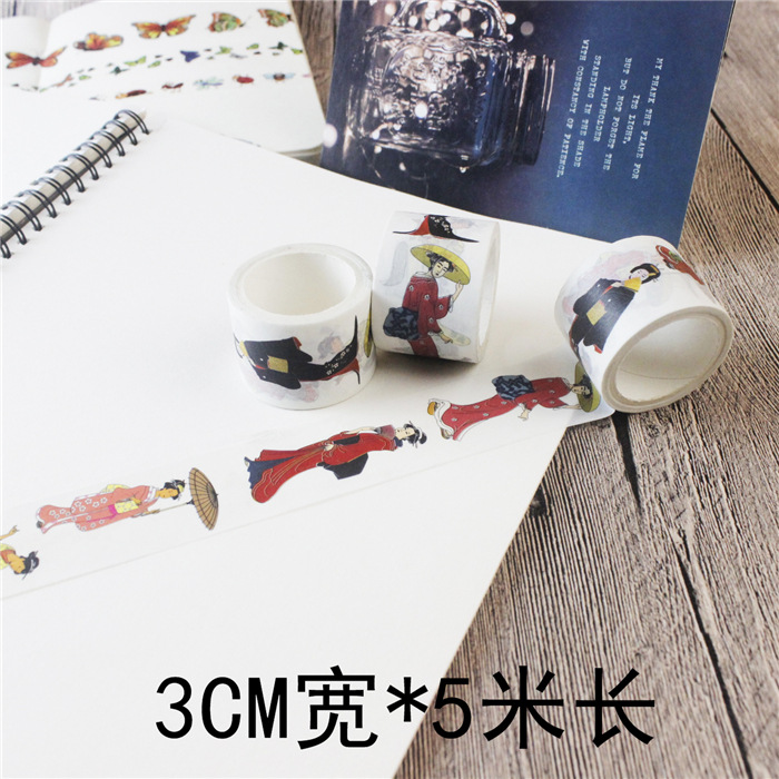 Animal y planta diario cinta lindo diario pegatinas y cinta de papel color material fresco chica corazón di Decoración