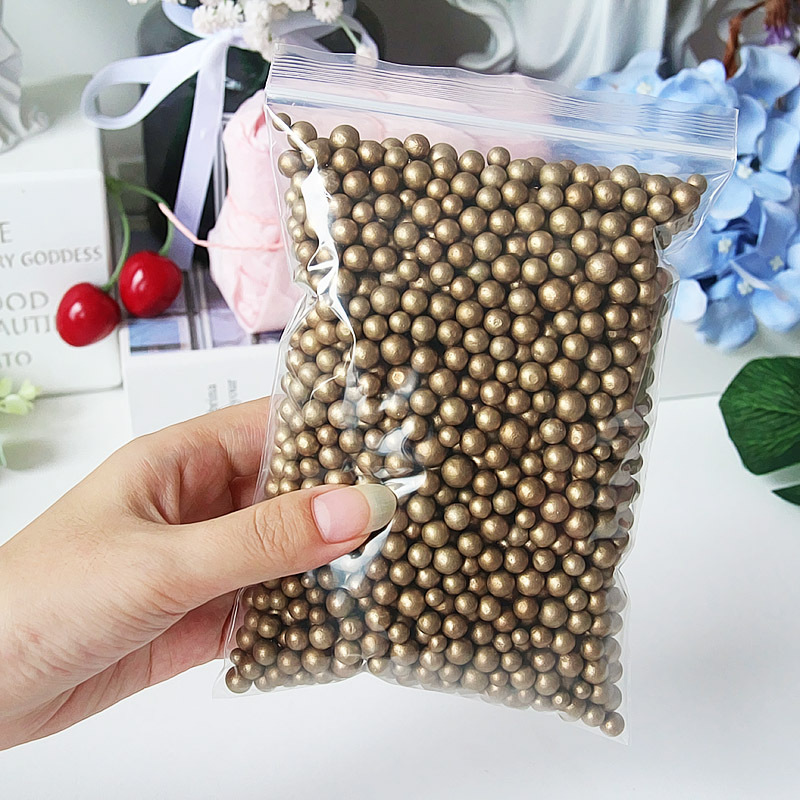 7-9mm oro plata cobre blanco metal color bola de espuma POLARON DIY Delgado pegamento espumante partículas de relleno