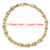 Brand golden retro chain stainless steel, necklace, simple and elegant design