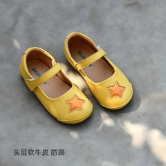 女童真皮公主單鞋韓版2023新款學院皮鞋可愛寶寶女孩潮鞋春秋款