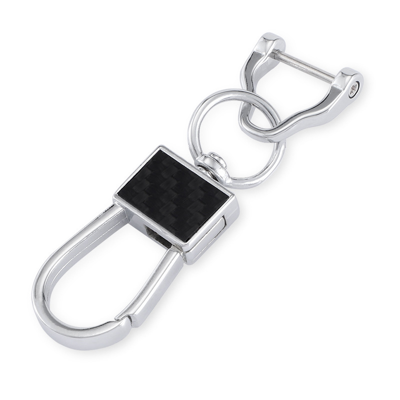 男士腰挂钥匙扣汽车钥匙圈环锁匙链金属挂件创意个性潮碳纤维扣子