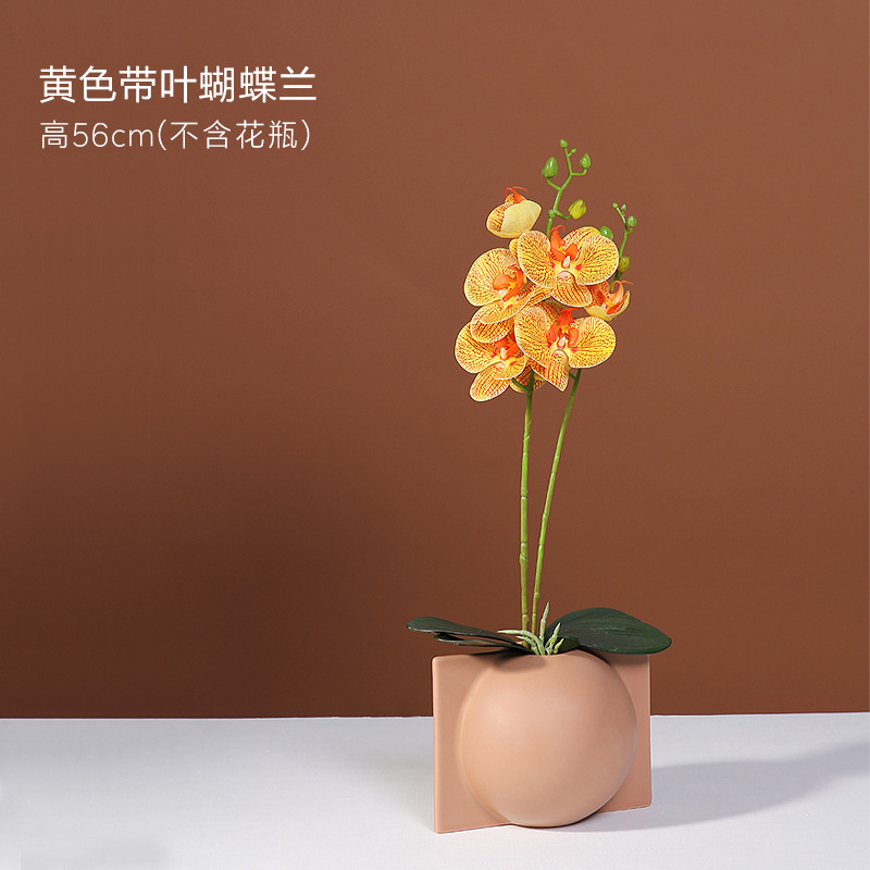 Nordic simple forma del molde florero de cerámica decoración color creativo artesanías diseñador decoración suave