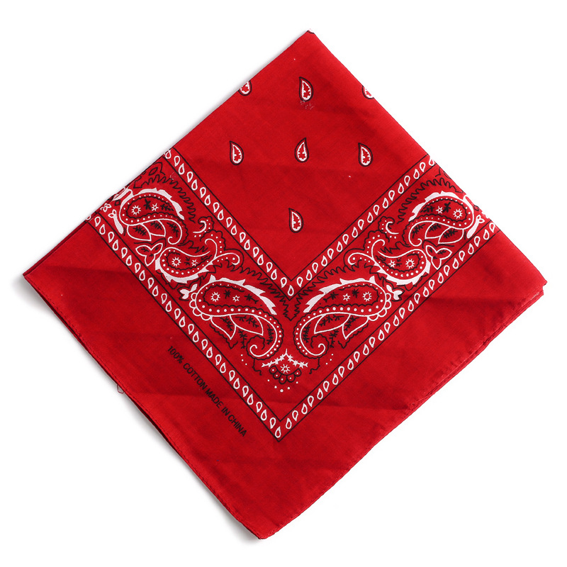 Bandanas directas de fábrica transfronteriza Paisley multifuncional de anacardo flor cuadrada bufanda de algodón deportes al aire libre