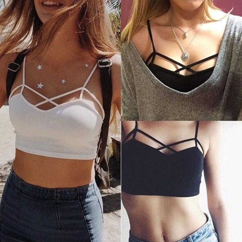 Women Sexy Criss Cross Lace Up Sling Bas...