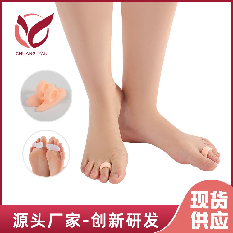 В наличии Новый установщик большого пальца с одним отверстием удобный дышащий силиконовый вальгусный корректор большого пальца производителей оптом