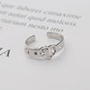 Ring heart shaped, jewelry, accessory, silver 925 sample, simple and elegant design, on index finger